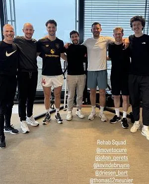 Réunion entre plusieurs Diables Rouges : quand Meunier, De Bruyne et Vertonghen font leur revalidation ensemble