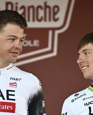 Tadej Pogacar et Florian Vermeersch en reconnaissance pour Paris-Roubaix !