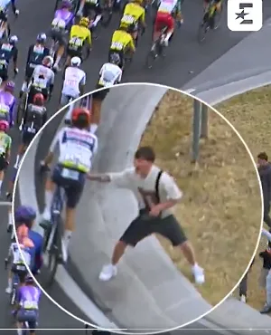Scandale sur le Giro : des jeunes tentent de faire tomber les coureurs