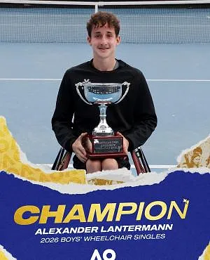 Australian Open : rolstoeltennissers Luna Gryp en Alexander Lantermann veroveren titel op juniorentoernooi