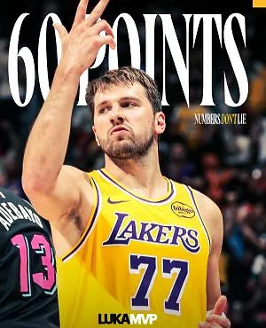 Luka Doncic eerste Laker met 60 punten sinds Kobe Bryant