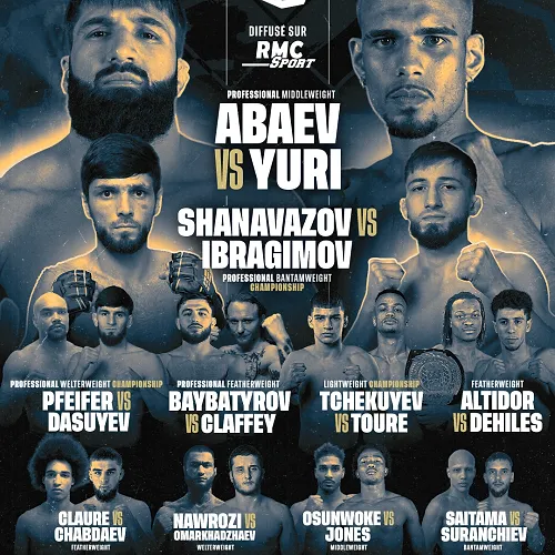 Khamzat Abaev contre Marcelo Yuri : le grand rendez-vous du MMA à Liège, c’est ce samedi !