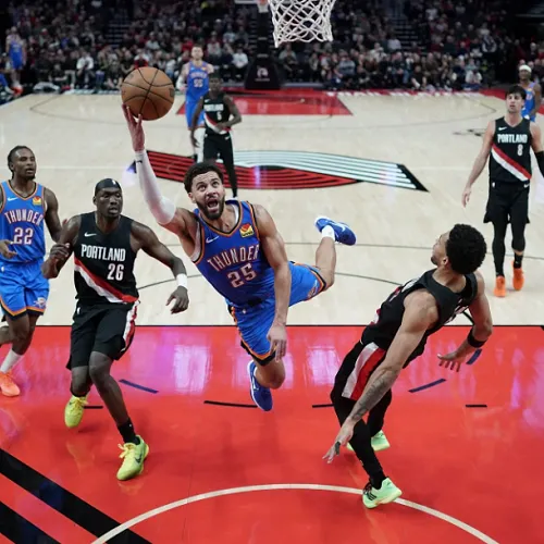 Toumani Camara et les Blazers remportent le premier derby belge contre Ajay Mitchell et OKC