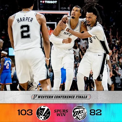 Sans Ajay Mitchell, Oklahoma City s’incline contre San Antonio, qui revient à 2-2