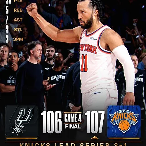 NBA : New York Knicks halen achterstand van 29 punten op voor 107-106-winst