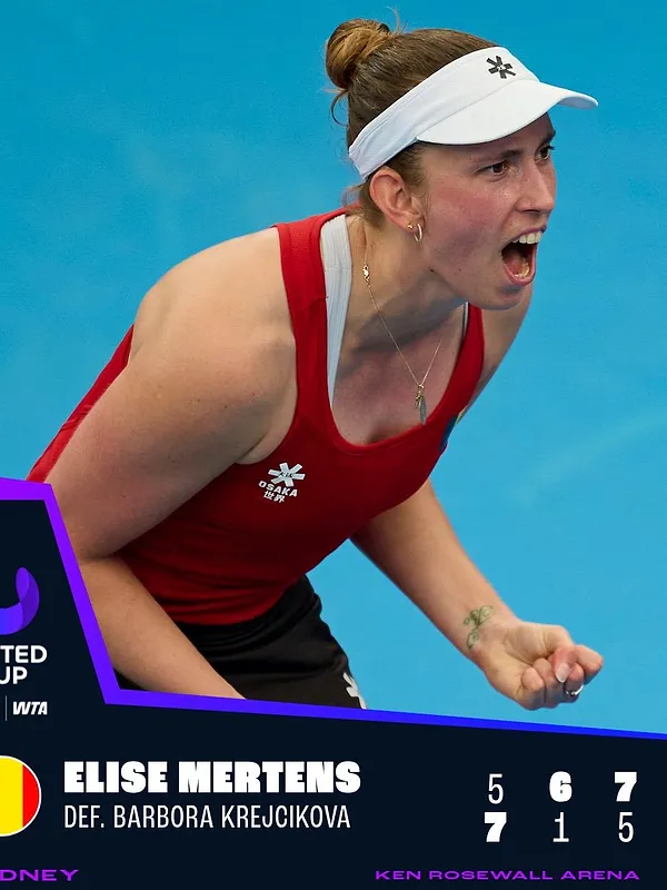 United Cup : Elise Mertens qualifie la Belgique en battant Krejcikova, « Une journée incroyable »