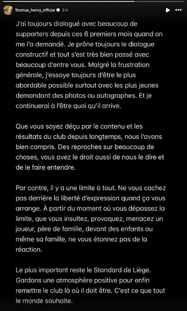Thomas Henry prend la parole sur les réseaux sociaux pour s’expliquer sur l’altercation de vendredi soir - Samuel Guadi