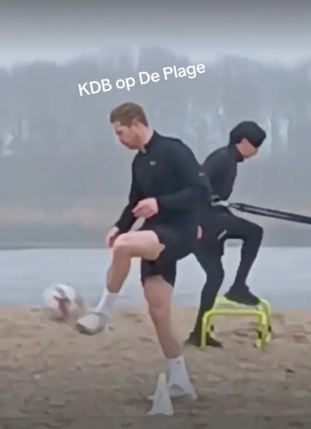 De Bruyne bientôt de retour ? Il a été aperçu en train de faire des exercices sur une plage belge - @Nieuwsblad - Jérôme Jordens