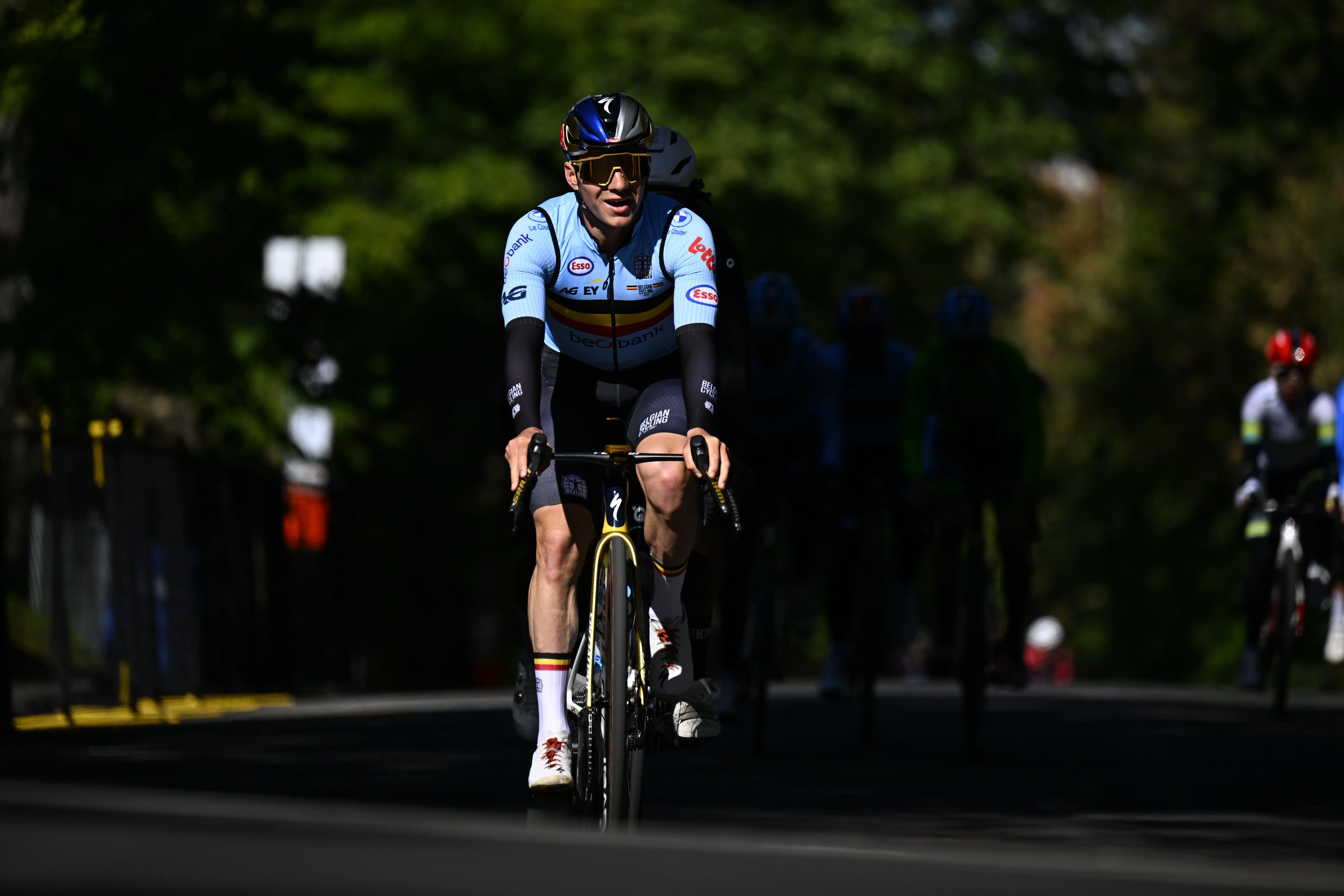 Wout van Aert et Remco Evenepoel étaient de sortie pour la reconnaissance ce mercredi - Belga - Jérôme Jordens