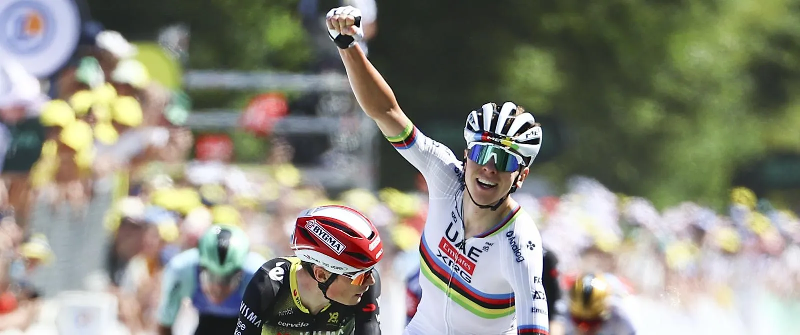 Pogacar s’impose en costaud au sommet de Mûr-de-Bretagne et récupère le maillot jaune - Jérôme Jordens