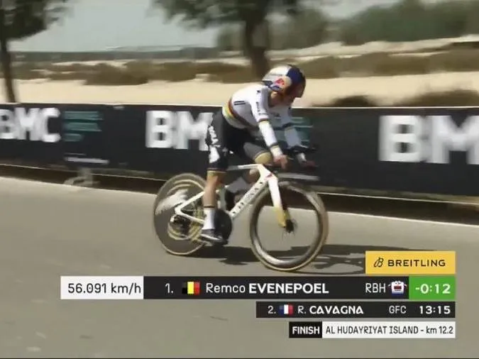 UAE Tour : Remco Evenepoel meilleur temps provisoire au contre-la-montre !