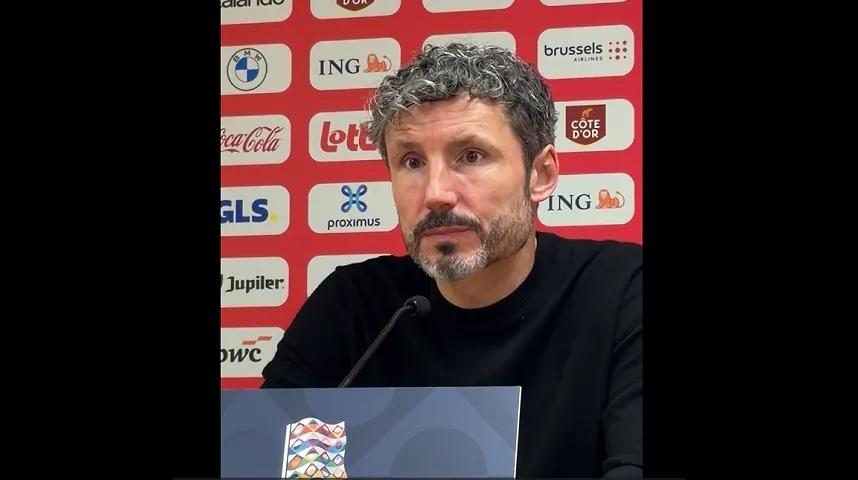De persconferentie van Mark van Bommel na de overwinning van de Rode Duivels tegen Turkije.