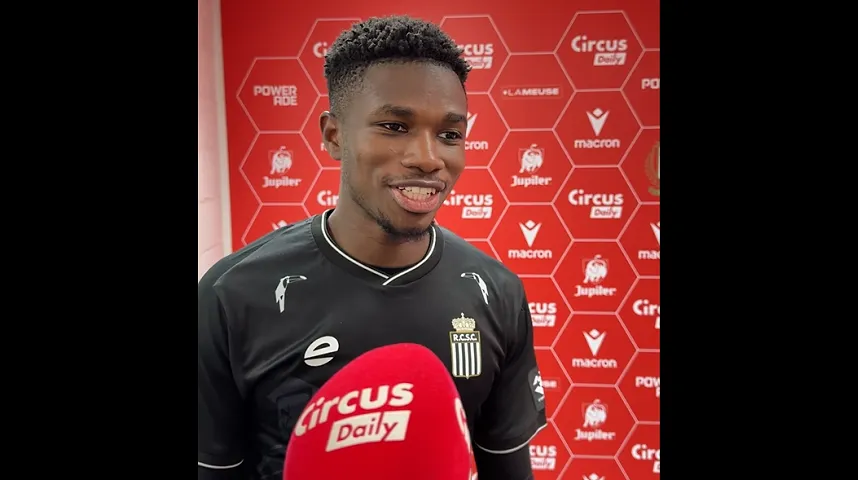 La réaction de Cheick Keita, unique buteur du choc wallon. - La réaction de Cheick Keita, unique buteur du choc wallon.