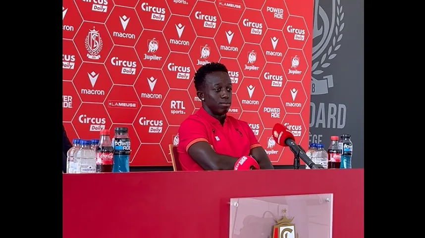 Transfert, Sclessin, son style de jeu : Salieu Drammeh se confie en conférence de presse.