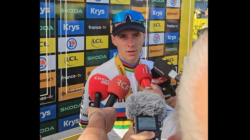 Remco Evenepoel : "Mon objectif, c'était vraiment de gagner le chrono." - Remco Evenepoel : "Mon objectif, c'était vraiment de gagner le chrono."