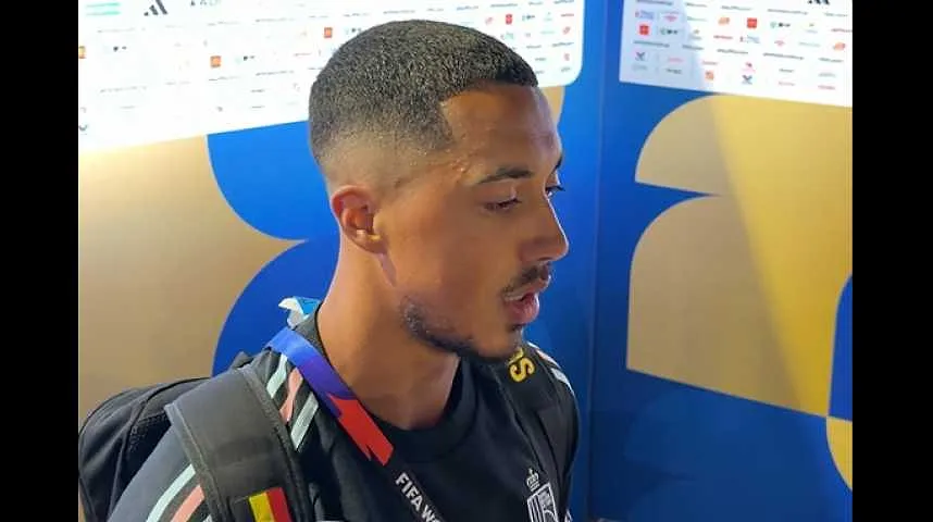 Youri Tielemans na de uitschakeling tegen Spanje.